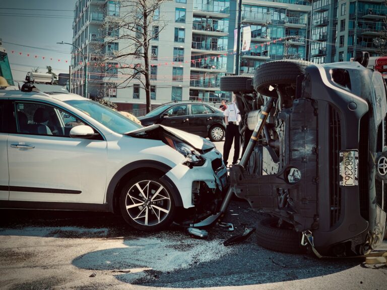 a car that has crashed into another car